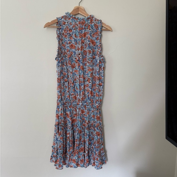 Poupette St. Barth Floral Mini Dress - Blue and Orange - Picture 7 of 10